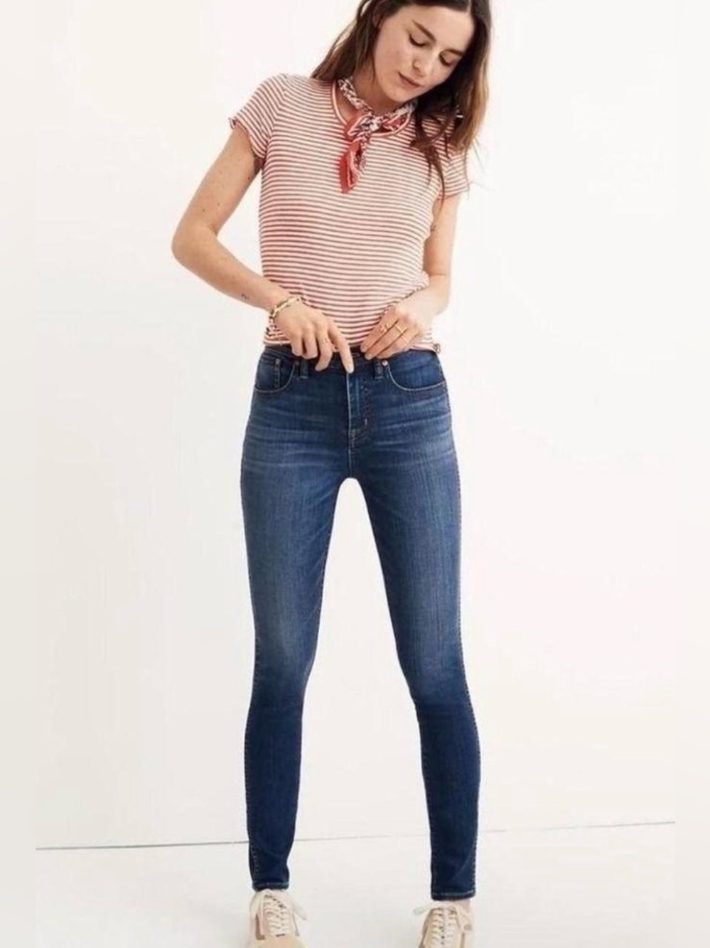 Madewell 10" High-Rise Skinny Jeans in Dark Wash SZ. 27